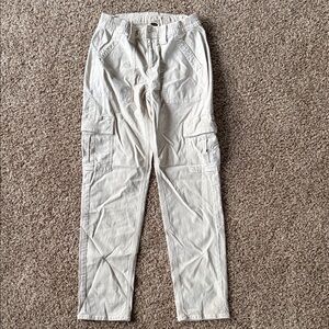 American Eagle Outfitters Light Tan Cargo Pants with elastic waistband size 2